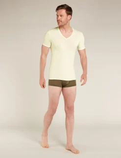 Icebreaker Men's Merino Anatomica Short Sleeve V Neck Tee Undyed Online