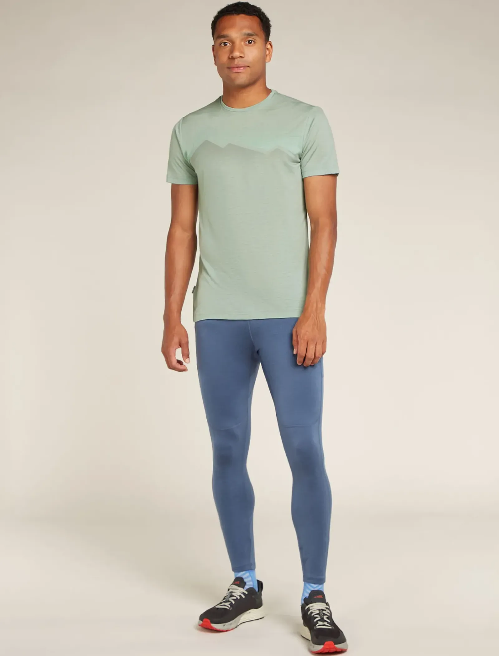 Men's Merino Blend 125 Cool-Lite™ Sphere Short Sleeve T-Shirt Radiant Peak-Icebreaker Clearance