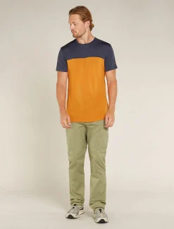 Icebreaker Men's Merino Blend 125 Cool-Lite™ Sphere Short Sleeve T-Shirt Colour Block Ray/Graphite Cheap