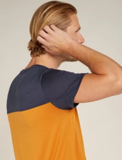 Icebreaker Men's Merino Blend 125 Cool-Lite™ Sphere Short Sleeve T-Shirt Colour Block Ray/Graphite Cheap