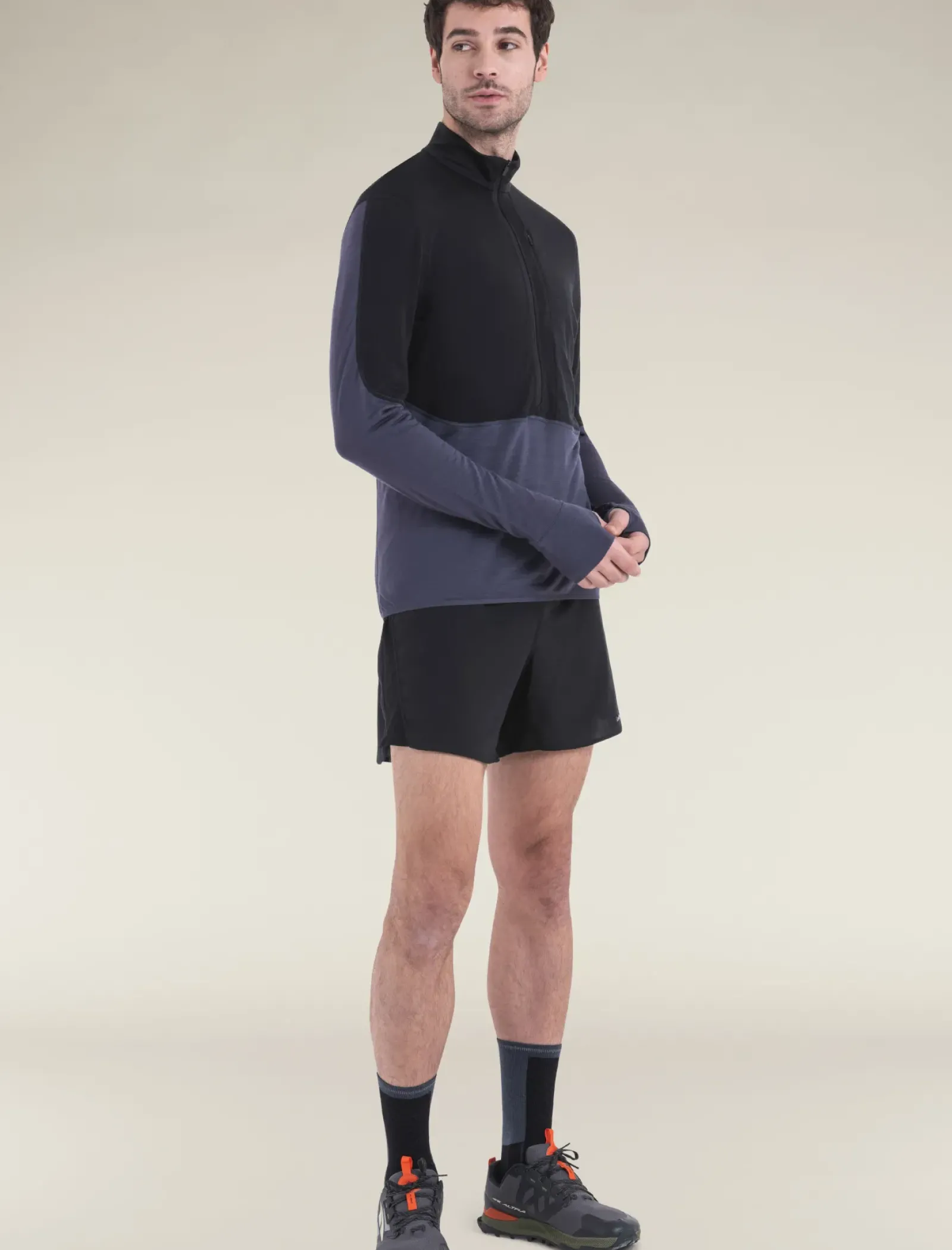Men's Merino Blend 200 Realfleece™ Descender Long Sleeve Half Zip Jacket-Icebreaker Online