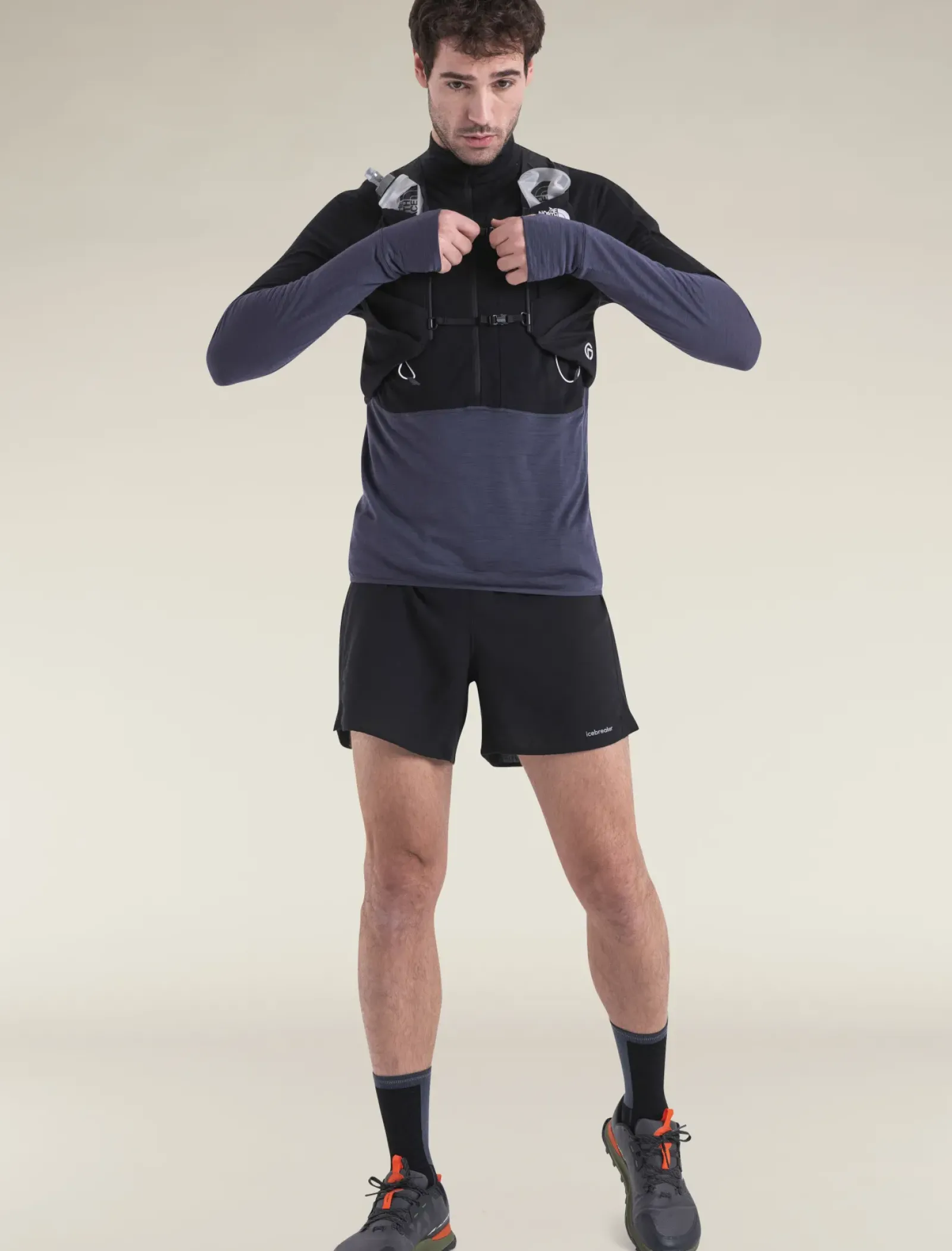 Men's Merino Blend 200 Realfleece™ Descender Long Sleeve Half Zip Jacket-Icebreaker Online