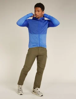 Icebreaker Men's Merino Blend 200 Realfleece™ Descender Long Sleeve Zip Hoodie Brillant/Baja Shop