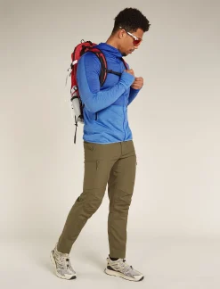 Icebreaker Men's Merino Blend 200 Realfleece™ Descender Long Sleeve Zip Hoodie Brillant/Baja Shop