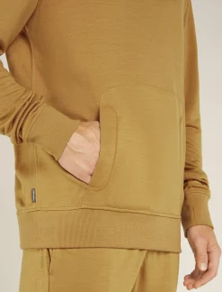 Icebreaker Men's Merino Blend 200 Shifter Long Sleeve Hoodie Russet New