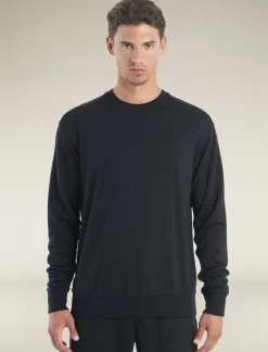 Icebreaker Men's Merino Blend 200 Shifter Long Sleeve Sweatshirt Black New