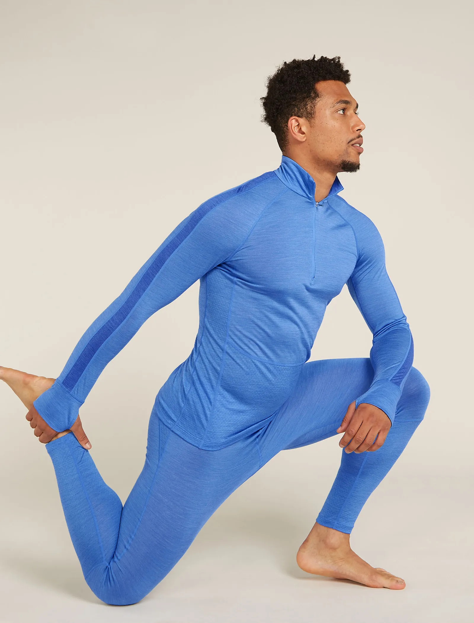 Icebreaker Men's Merino Blend 125 ZoneKnit™ Long Sleeve Half Zip Thermal Top Baja Shop