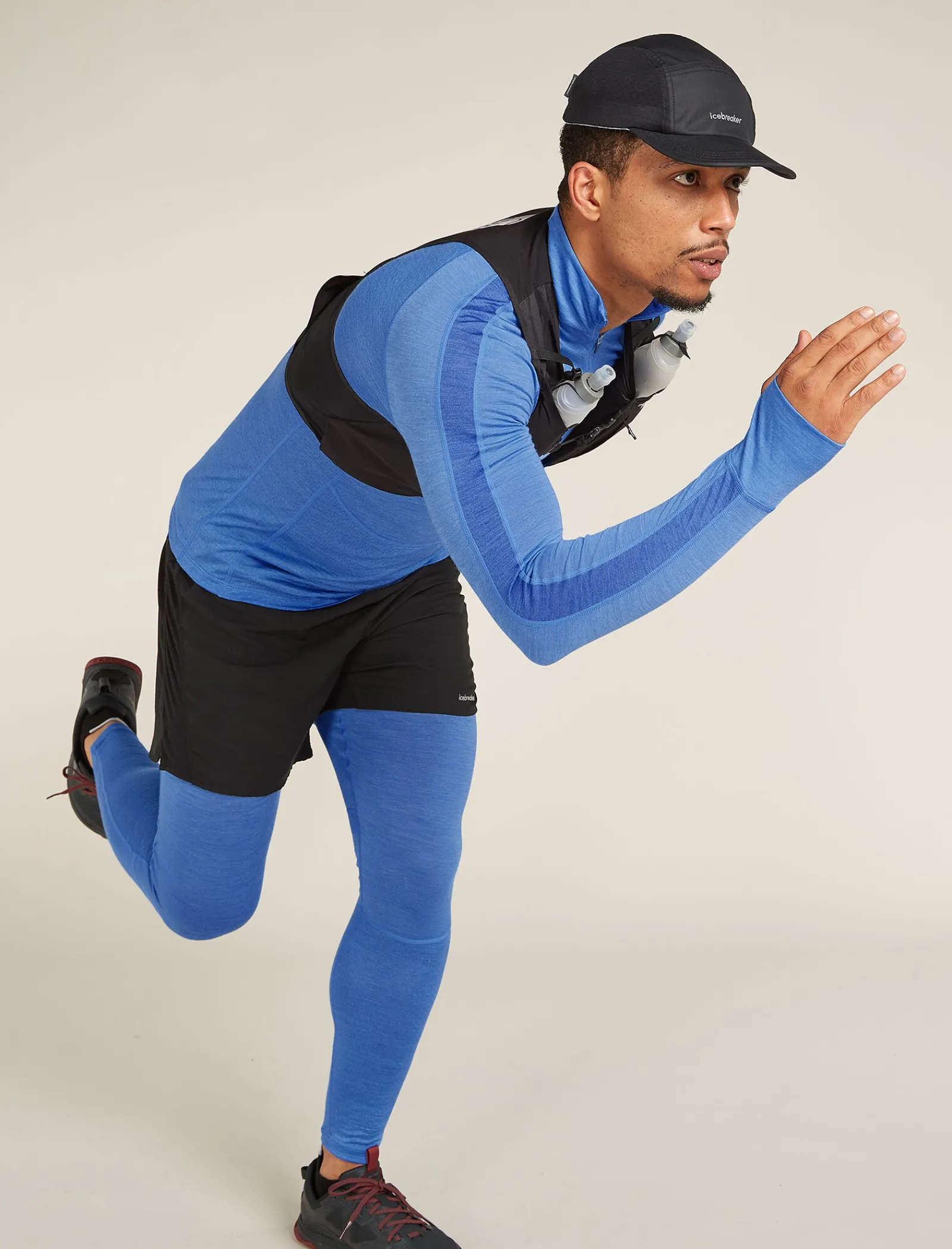 Icebreaker Men's Merino Blend 125 ZoneKnit™ Long Sleeve Half Zip Thermal Top Baja Shop