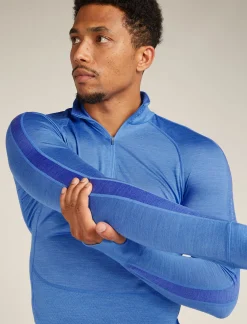 Icebreaker Men's Merino Blend 125 ZoneKnit™ Long Sleeve Half Zip Thermal Top Baja Shop