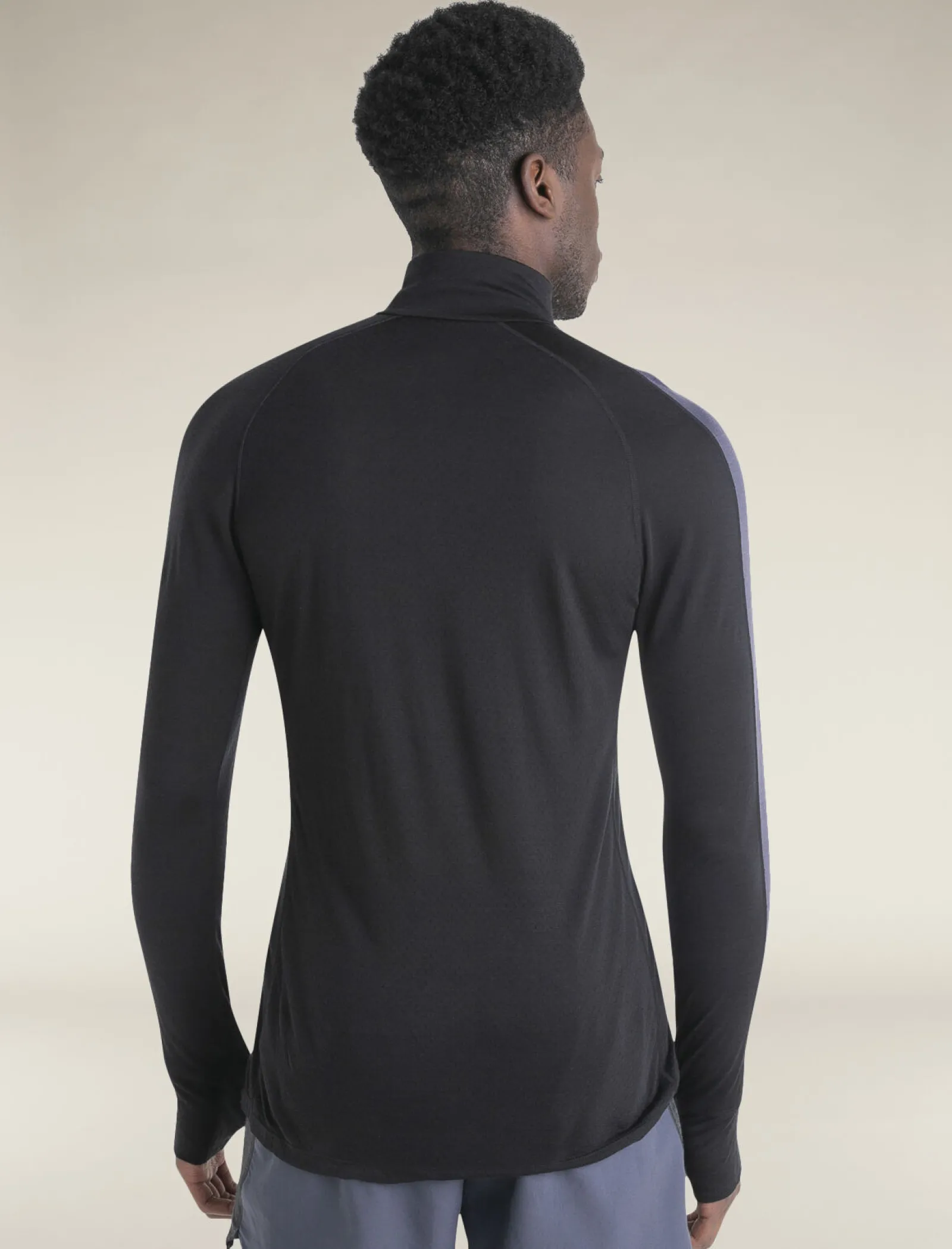 Icebreaker Men's Merino Blend 125 ZoneKnit™ Long Sleeve Half Zip Thermal Top Black/Graphite Discount