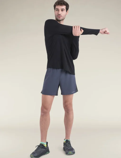 Icebreaker Men's Merino Blend 125 ZoneKnit™ Energy Wind Long Sleeve T-Shirt Black Store