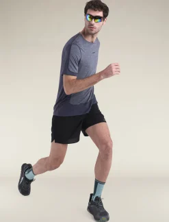 Icebreaker Men's Merino Blend 125 ZoneKnit™ Energy Wind Short Sleeve T-Shirt Graphite/GraphiteHeather Discount