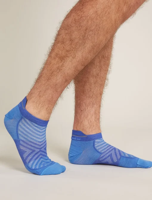 Icebreaker Men's Merino Blend Run+ Ultralight Micro Socks Baja/Brilliant Hot