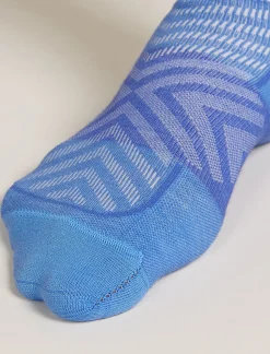 Icebreaker Men's Merino Blend Run+ Ultralight Micro Socks Baja/Brilliant Hot