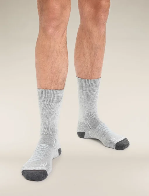 Icebreaker Men's Merino Hike+ Heavy Crew Socks BlizzardHeather/Snow Shop