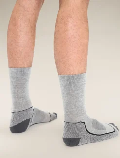 Icebreaker Men's Merino Hike+ Light Crew Socks BlizzardHeather New