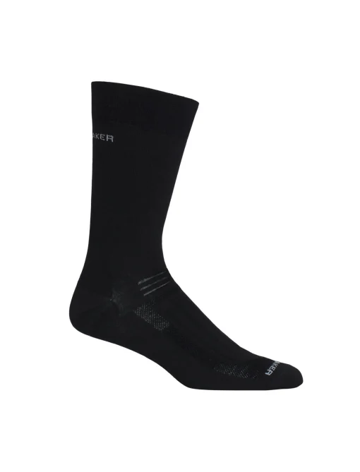Icebreaker Men's Merino Hike Liner Crew Socks Black Outlet