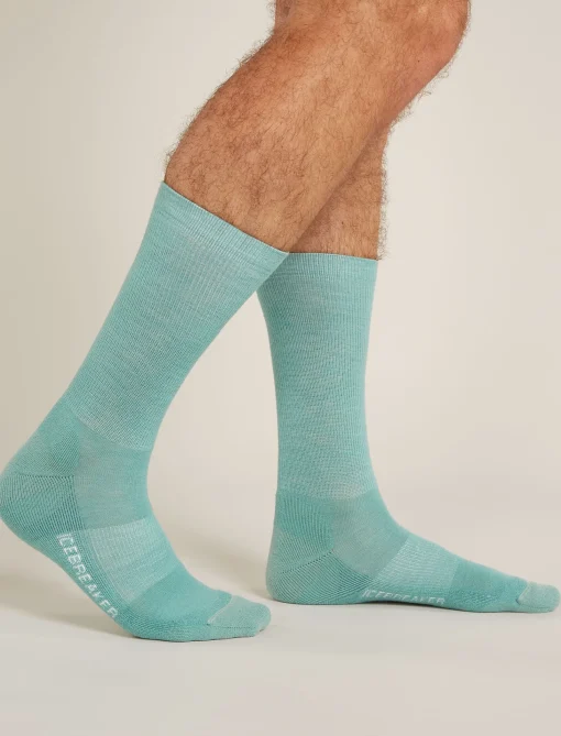 Icebreaker Men's Merino Lifestyle Light Crew Socks CloudRay/Snow Fashion