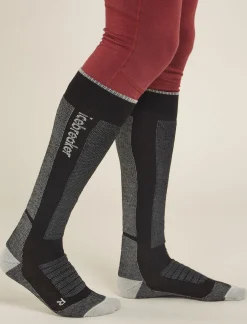 Icebreaker Men's Merino Ski+ Medium Over The Calf Socks Black/Ether Shop