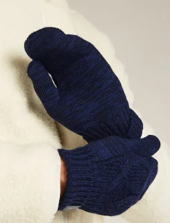 Icebreaker Unisex Merino Cable Knit Mittens MidnightNavy/RoyalNavy Hot