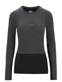 Women's 125 ZoneKnit™ Long Sleeve Crewe Thermal Top-Icebreaker Hot