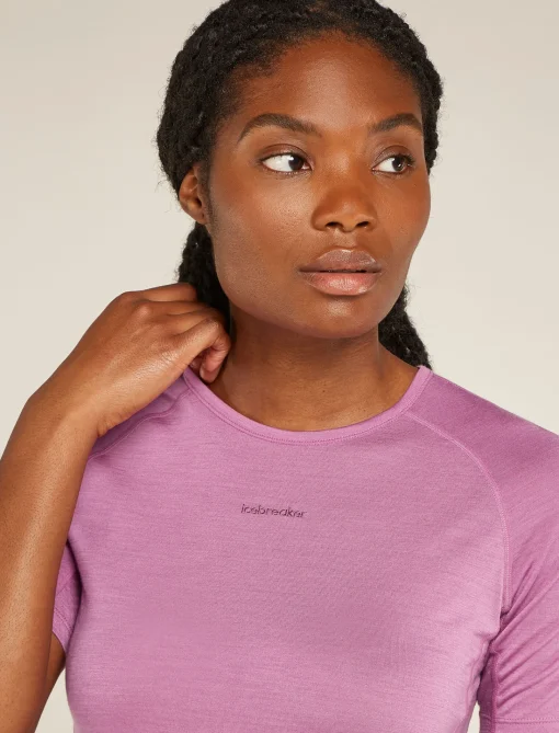 Icebreaker Women's 125 ZoneKnit™ Short Sleeve Crewe Thermal Top Deco/Ashen Sale