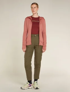 Icebreaker Women's Merino 260 Quantum Long Sleeve Zip Hoodie CedarWood Shop