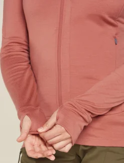 Icebreaker Women's Merino 260 Quantum Long Sleeve Zip Hoodie CedarWood Shop