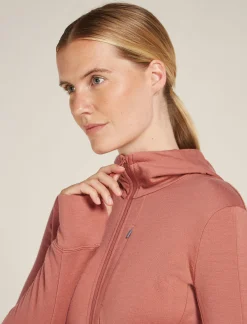 Icebreaker Women's Merino 260 Quantum Long Sleeve Zip Hoodie CedarWood Shop