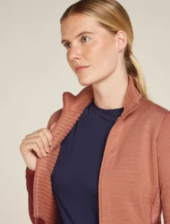 Women's Merino 400 RealFleece™ Descender Long Sleeve Zip Jacket-Icebreaker