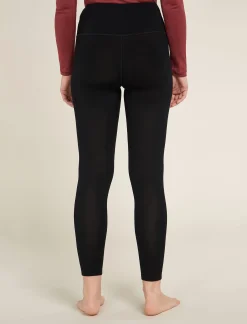 Icebreaker Women's Merino 260 Tech High Rise Thermal Leggings Black Store