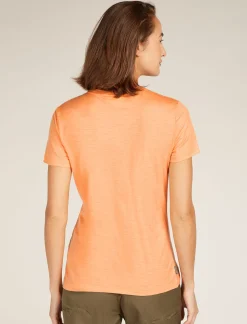 Women's Merino 150 Tech Lite Short Sleeve T-Shirt Winter Floral-Icebreaker New