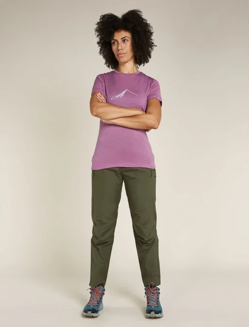 Icebreaker Women's Merino 150 Tech Lite Short Sleeve T-Shirt Southern Constellation Deco Best