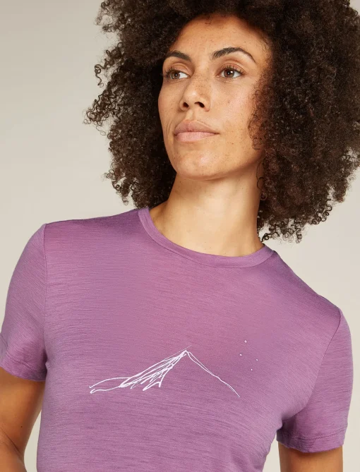 Icebreaker Women's Merino 150 Tech Lite Short Sleeve T-Shirt Southern Constellation Deco Best