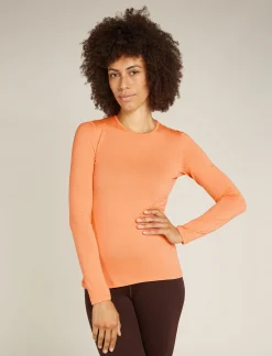 Icebreaker Women's Merino 260 Tech Long Sleeve Crew Neck Thermal Top Feldspar Best Sale