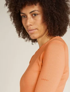 Icebreaker Women's Merino 260 Tech Long Sleeve Crew Neck Thermal Top Feldspar Best Sale