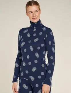 Women's Merino 260 Vertex Long Sleeve Half Zip Thermal Top Falling Flakes-Icebreaker Discount