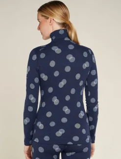 Women's Merino 260 Vertex Long Sleeve Half Zip Thermal Top Falling Flakes-Icebreaker Discount