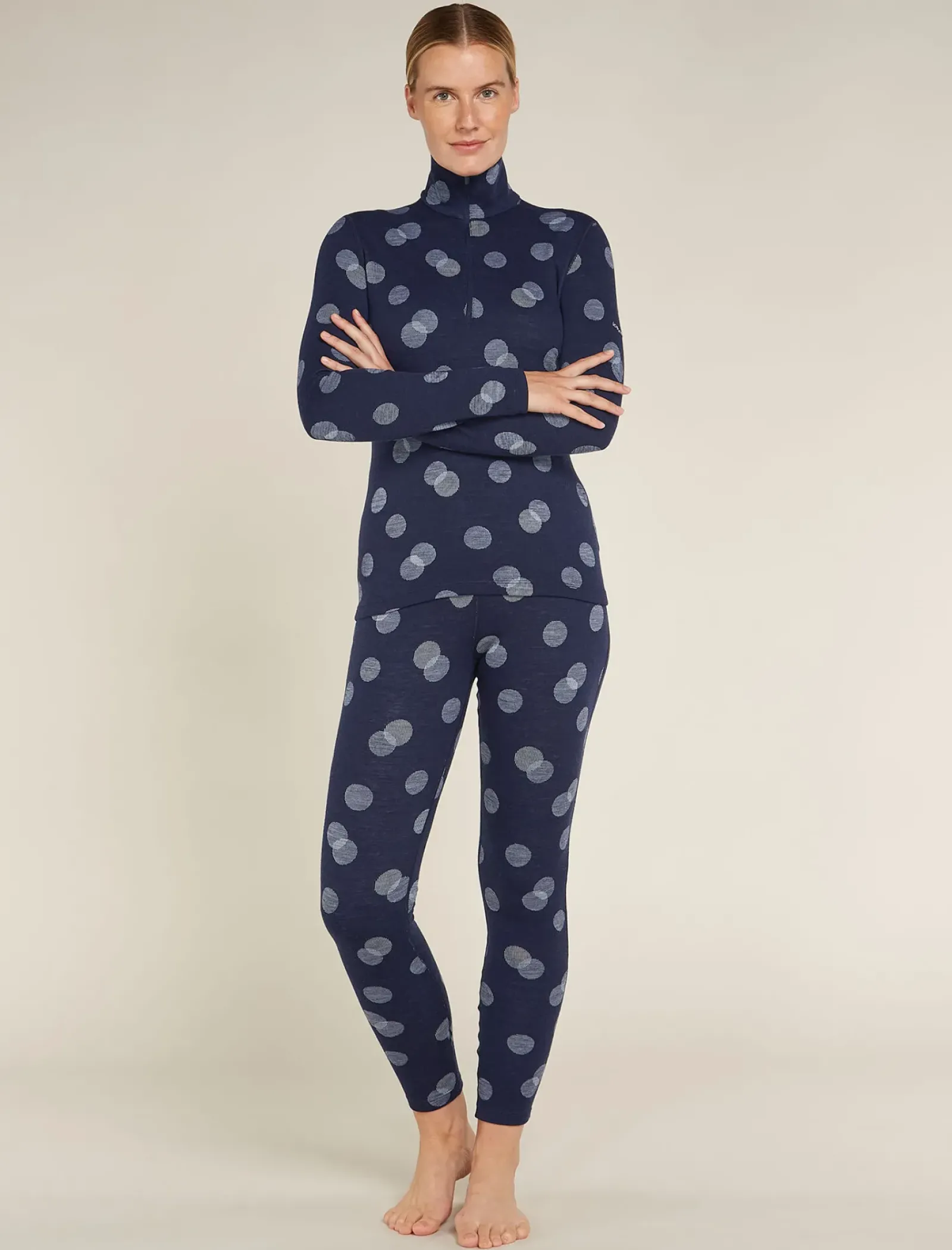 Women's Merino 260 Vertex Long Sleeve Half Zip Thermal Top Falling Flakes-Icebreaker Discount