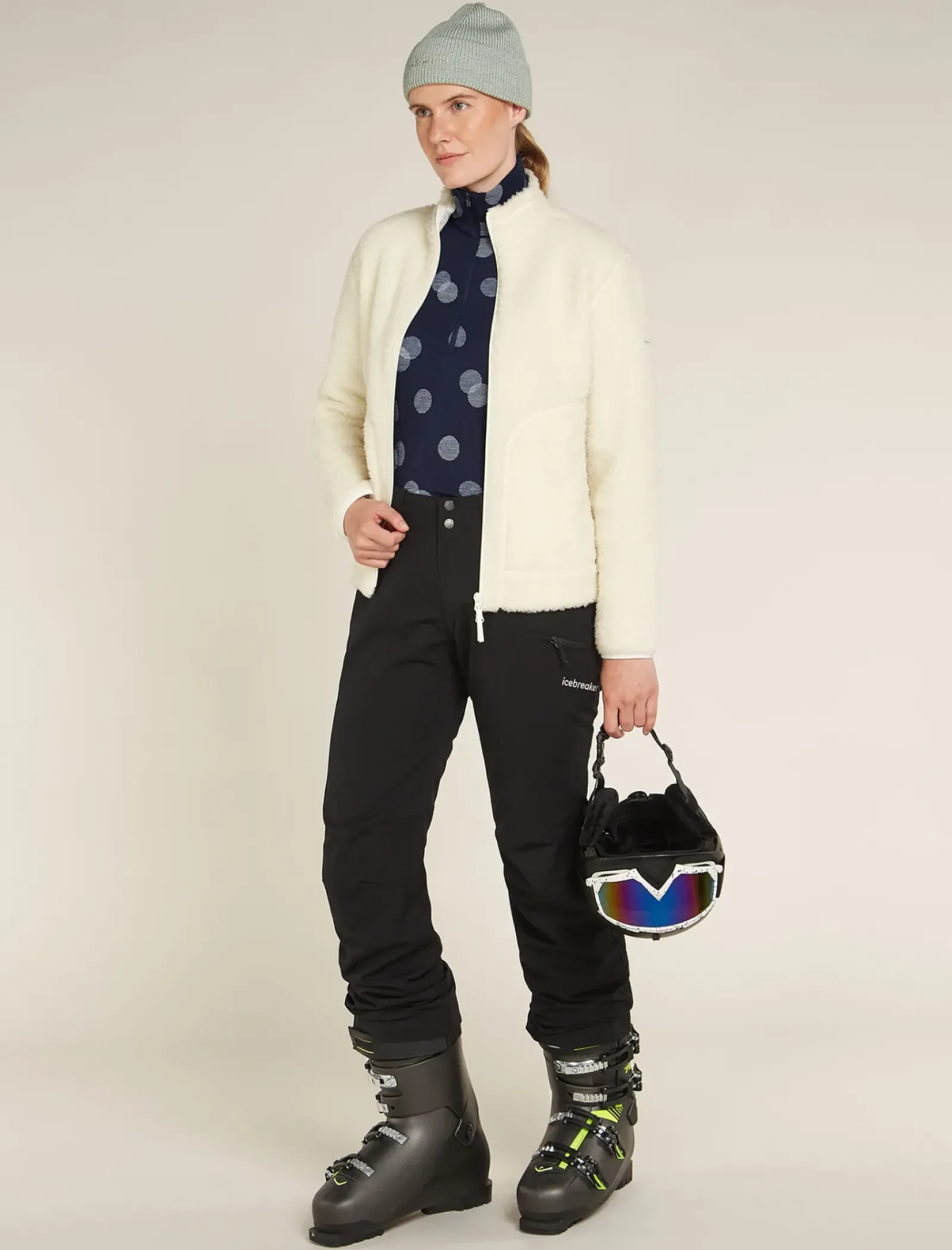 Women's Merino 260 Vertex Long Sleeve Half Zip Thermal Top Falling Flakes-Icebreaker Discount