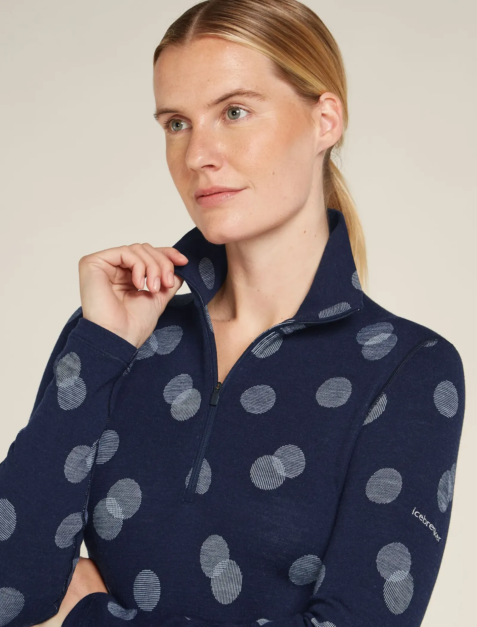 Women's Merino 260 Vertex Long Sleeve Half Zip Thermal Top Falling Flakes-Icebreaker Discount