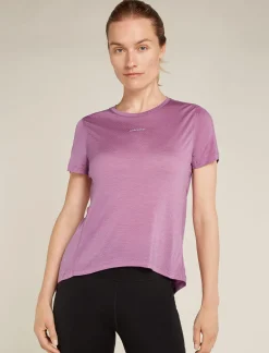 Women's Merino Blend 125 Cool-Lite™ Speed Short Sleeve Slit Back T-Shirt-Icebreaker