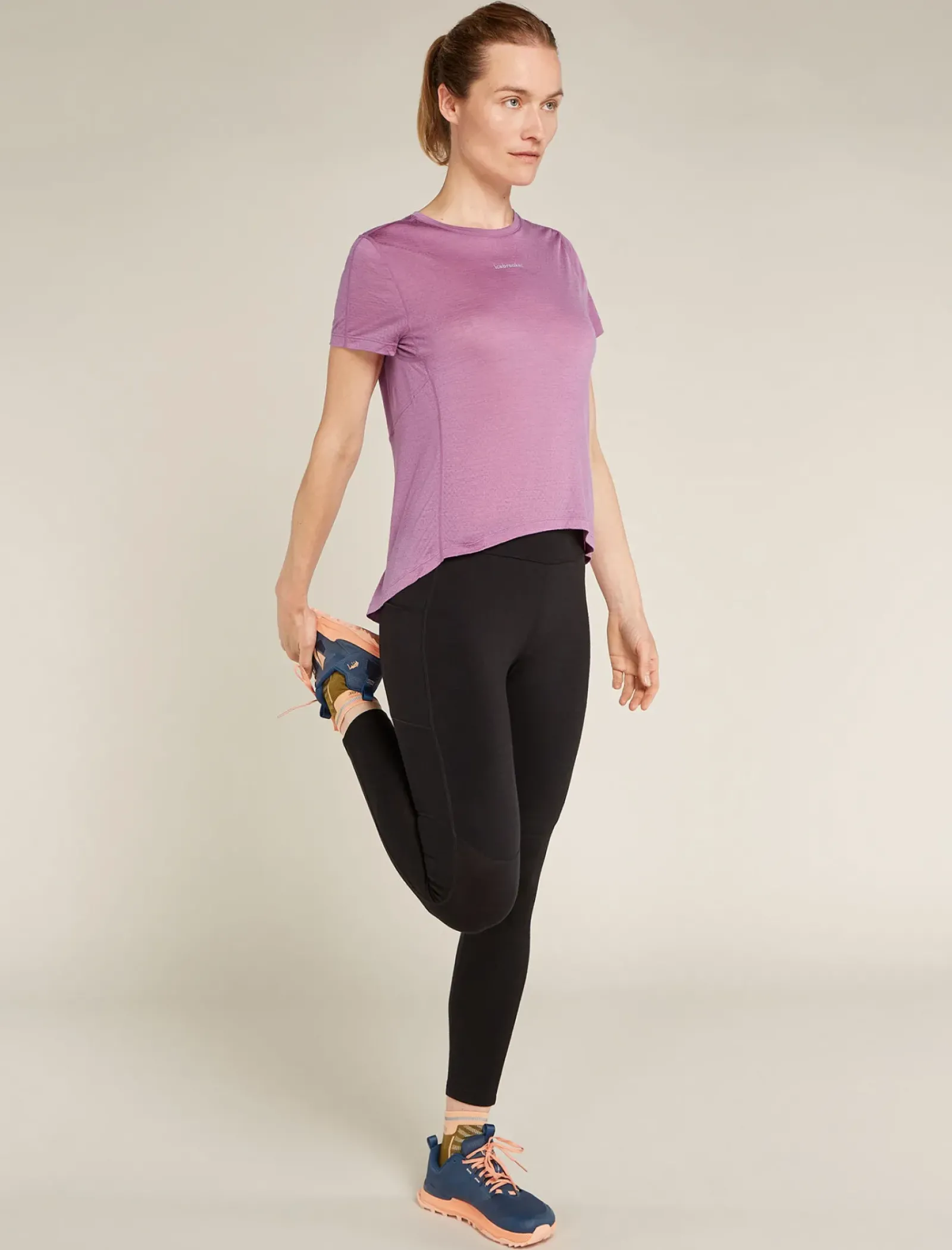 Women's Merino Blend 125 Cool-Lite™ Speed Short Sleeve Slit Back T-Shirt-Icebreaker