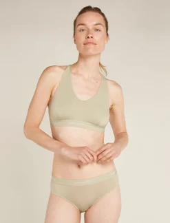 Icebreaker Women's Merino Blend 125 Cool-Lite™ Sprite Racerback Bra Ashen Clearance