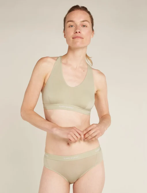 Icebreaker Women's Merino Blend 125 Cool-Lite™ Sprite Racerback Bra Ashen Clearance