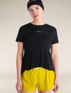 Women's Merino Blend 125 Cool-Lite™ Speed Short Sleeve Slit Back T-Shirt-Icebreaker Clearance