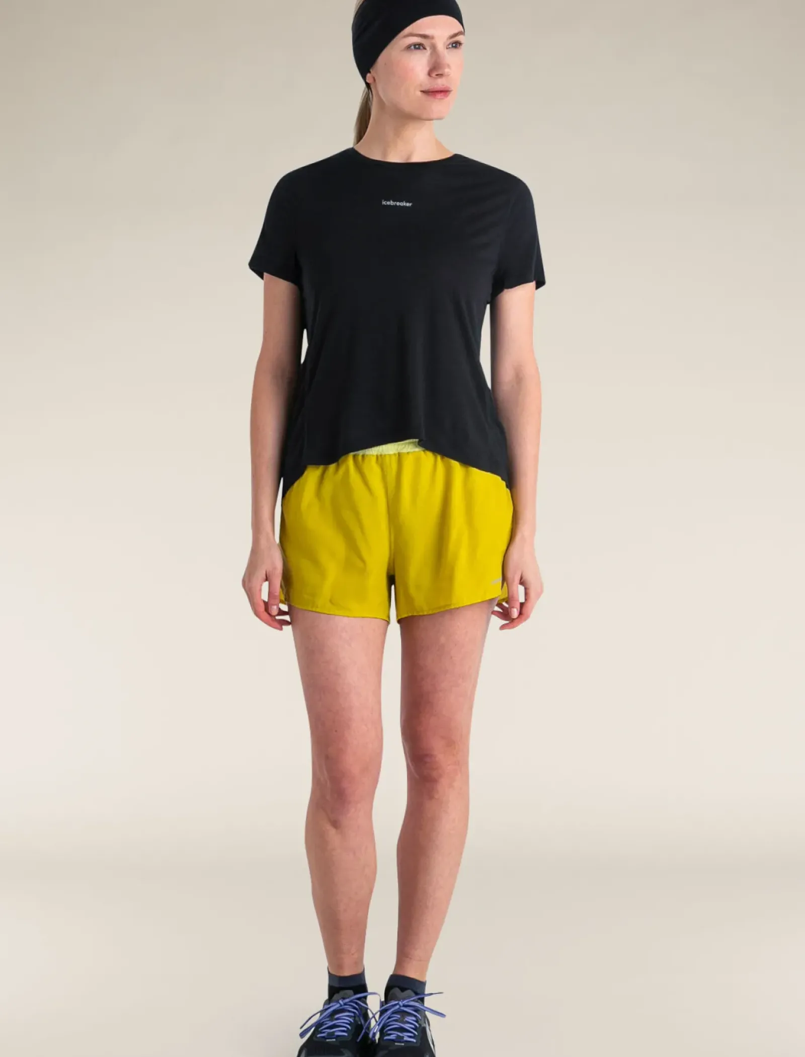 Women's Merino Blend 125 Cool-Lite™ Speed Short Sleeve Slit Back T-Shirt-Icebreaker Clearance