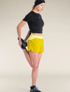 Women's Merino Blend 125 Cool-Lite™ Speed Short Sleeve Slit Back T-Shirt-Icebreaker Clearance