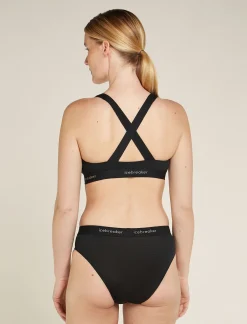 Icebreaker Women's Merino Blend 125 Cool-Lite™ Sprite Racerback Bra Black Cheap
