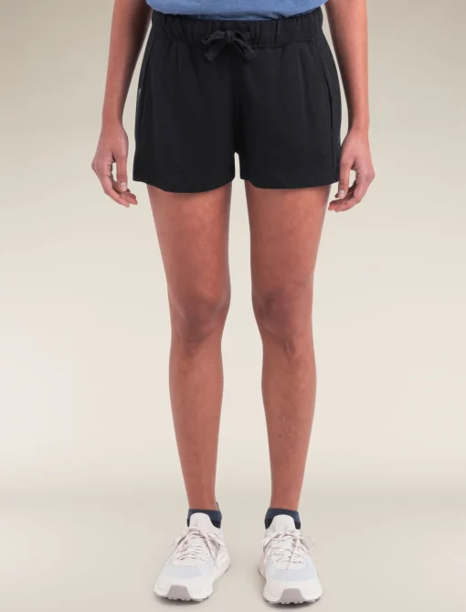Icebreaker Women's Merino Blend 200 Crush Shorts Black Fashion